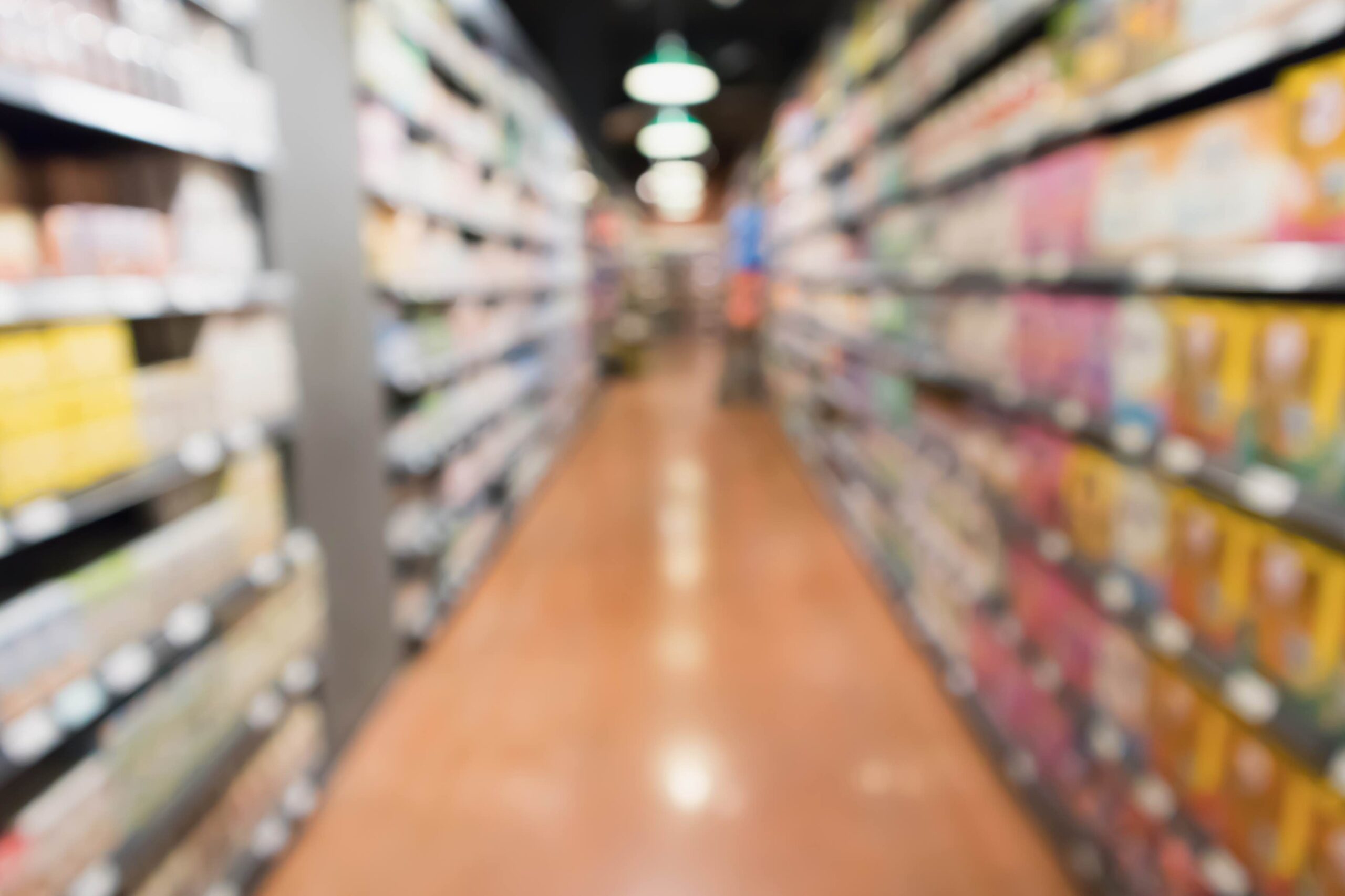 A product aisle in a store.